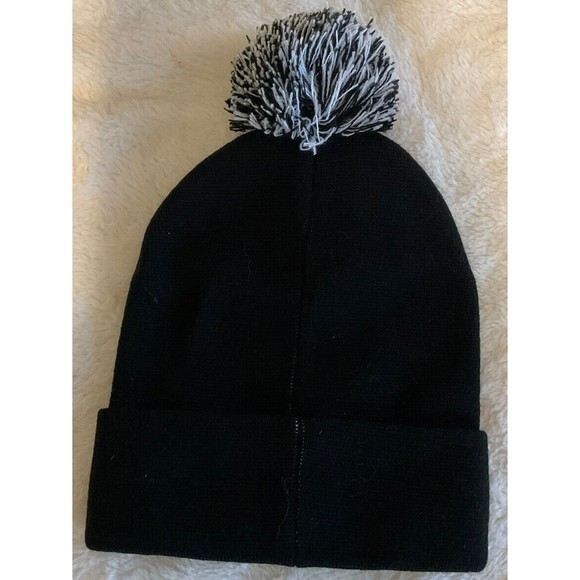 NWT BAH HUMPUG Black Knit Hat With Santa Pug And Pom Pom. Great Gift/ Ugly Xmas - Picture 2 of 4